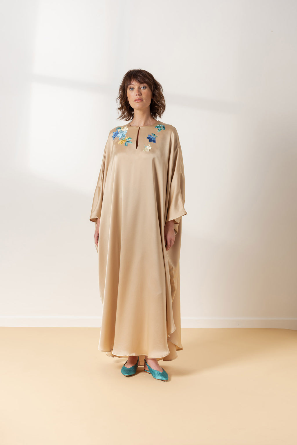 Gold Evening Kaftan Dress